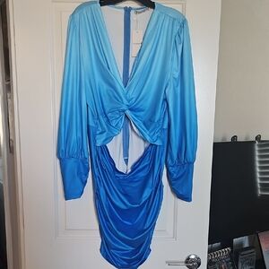 Elegant Blue Midi Dress